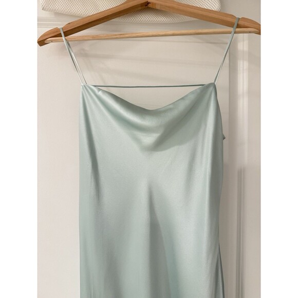 NWOT Reformation Cardi Silk Dress Elegant Mint Green Slip Dress  Orig. $278 - Picture 8 of 14